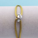 Bracciale in corda con cerchi uniti 29