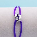 Bracciale in corda con cerchi uniti 38