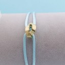 Bracciale in corda con cerchi uniti 4