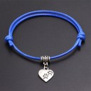 Bracciale in corda con cuore H469 4
