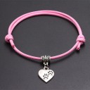Bracciale in corda con cuore H469 5