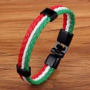 Bracciale in pelle colore bandiera 2