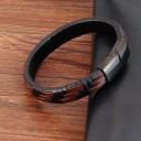 Bracciale in pelle da uomo H659 4