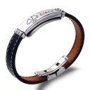 Bracciale in pelle da uomo segno zodiacale 12