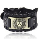 Bracciale in pelle largo da uomo H207 16