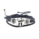 Bracciale in pelle panda 5