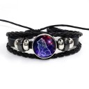 Bracciale in pelle segno zodiacale 11