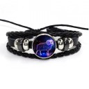 Bracciale in pelle segno zodiacale 7
