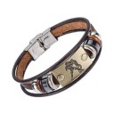 Bracciale in pelle segno zodiacale H680 12