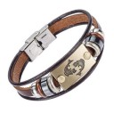 Bracciale in pelle segno zodiacale H680 6