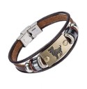 Bracciale in pelle segno zodiacale H680 8