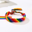 Bracciale intrecciato arcobaleno 8