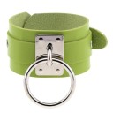 Bracciale largo in pelle 9