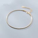 Bracciale liscio dorato da donna 3