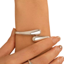 Bracciale Lustrale 6 cm Regolabile Lega Trendy Semplice Gioiello da Donna Accessorio Regalo per Matrimonio e Festa 7