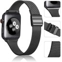 Bracciale milanese 42 mm per Apple Watch Series 10 e 11 Bracciale in metallo con fibbia rigida per il fissaggio e la chiusura Elegante design in acciaio intrecciato 2