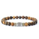 Bracciale minimalista in perle naturali unisex 6mm lunghezza 19,5cm Bracciale unisex in perle naturali 6mm materiale naturale per uomini 5