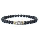 Bracciale minimalista in perle naturali unisex 6mm lunghezza 19,5cm Bracciale unisex in perle naturali 6mm materiale naturale per uomini 7