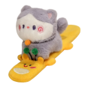 Braccialetto di peluche con gattino Giocattolo di peluche da polso 25 × 10 cm Accessorio carino per bambini Decorazione divertente e regalo simpatico 1