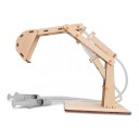 Braccio idraulico di escavatore Gioco di costruzione in legno DIY 28 x 22 x 14 cm Azionamento con siringhe Gioco scientifico STEM da 14 anni 3