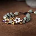 Bracelet à billes pour femmes avec des fleurs 5