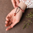Bracelet à billes pour femmes avec des fleurs 2