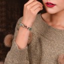 Bracelet à billes pour femmes avec des fleurs 3