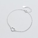 Bracelet à maillons pour femme en forme de cœur P162 1