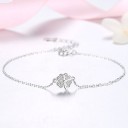 Bracelet à maillons pour femmes trèfle 3