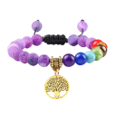 Bracelet ajustable des sept chakras 1