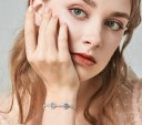 Bracelet ajustable femme œil bleu 2