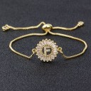 Bracelet ajustable pour femme avec lettre 6