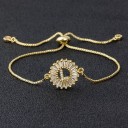 Bracelet ajustable pour femme avec lettre 12