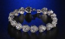 Bracelet cœur pour femme avec pierres argenté 3