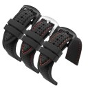 Bracelet de montre 24 mm en silicone souple, caoutchouc sportif, étanche, respirant, avec système de fixation rapide et boucle en acier inoxydable pour la plupart des montres plates 1