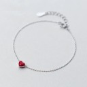 Bracelet en chaîne pour femme avec cœur 1
