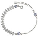 Bracelet en chaîne pour femme avec perles et feuilles 7