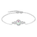 Bracelet en chaîne pour femme avec pierre de lune H179 1