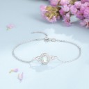 Bracelet en chaîne pour femme avec pierre de lune H179 4
