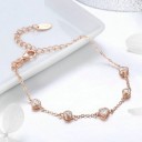 Bracelet en chaîne pour femmes avec cœurs H133 3