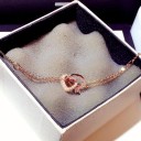 Bracelet en chaîne pour femmes cœur entrelacé 6