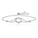 Bracelet en chaîne pour femmes cœurs entrelacés 1