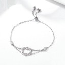 Bracelet en chaîne pour femmes cœurs entrelacés 3