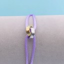 Bracelet en cordon cercles entrelacés 20