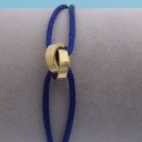 Bracelet en cordon cercles entrelacés 2