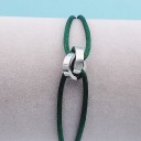 Bracelet en cordon cercles entrelacés 30