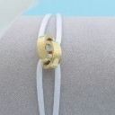 Bracelet en cordon cercles entrelacés 8