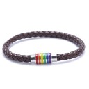 Bracelet en cuir arc-en-ciel 4