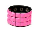 Bracelet en cuir avec des pyramides 3