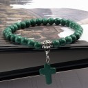 Bracelet en perles avec croix 7
